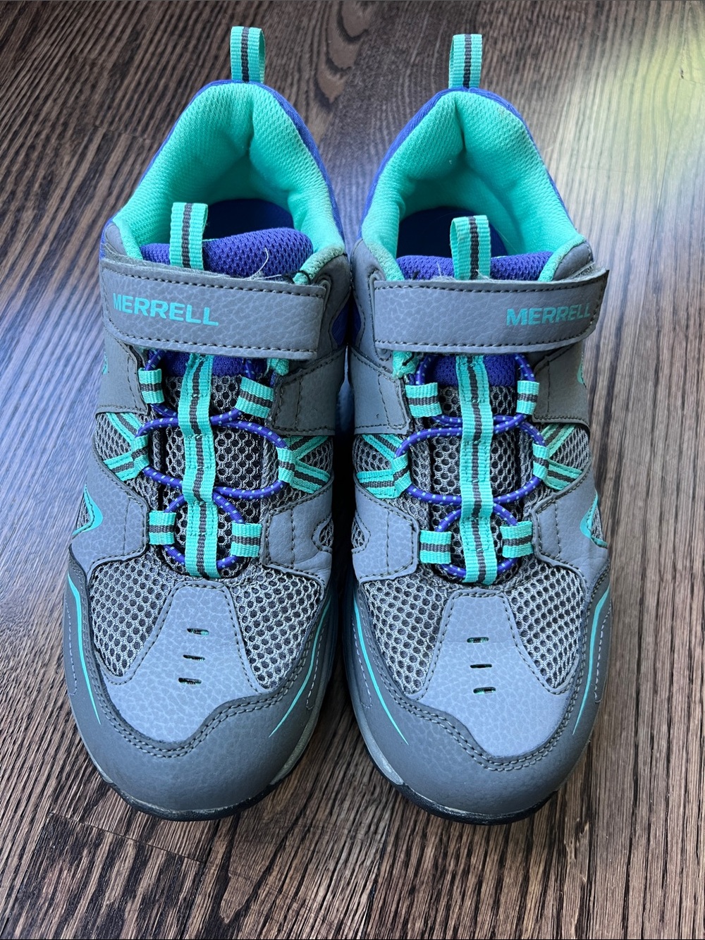 Merrell Gray, Purple & Teal Trail Sneakers